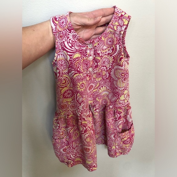 Tucker + Tate Girls 4Y Sleeveless A-Line Pocket Dress w/Geometric Floral Design - Picture 8 of 8